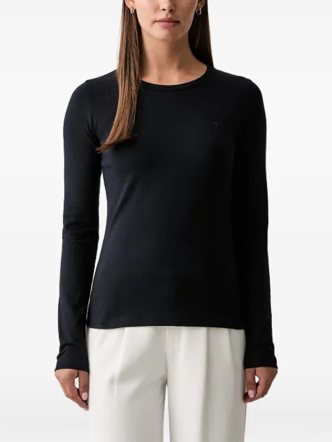 Trussardi logo-embroidered long-sleeve T-shirt