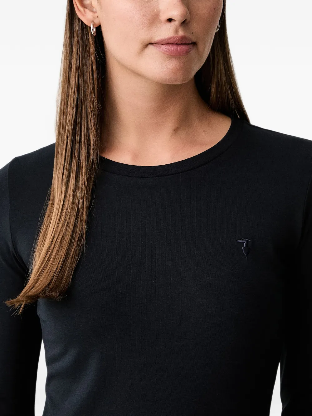 Trussardi T-shirt met lange mouwen Zwart