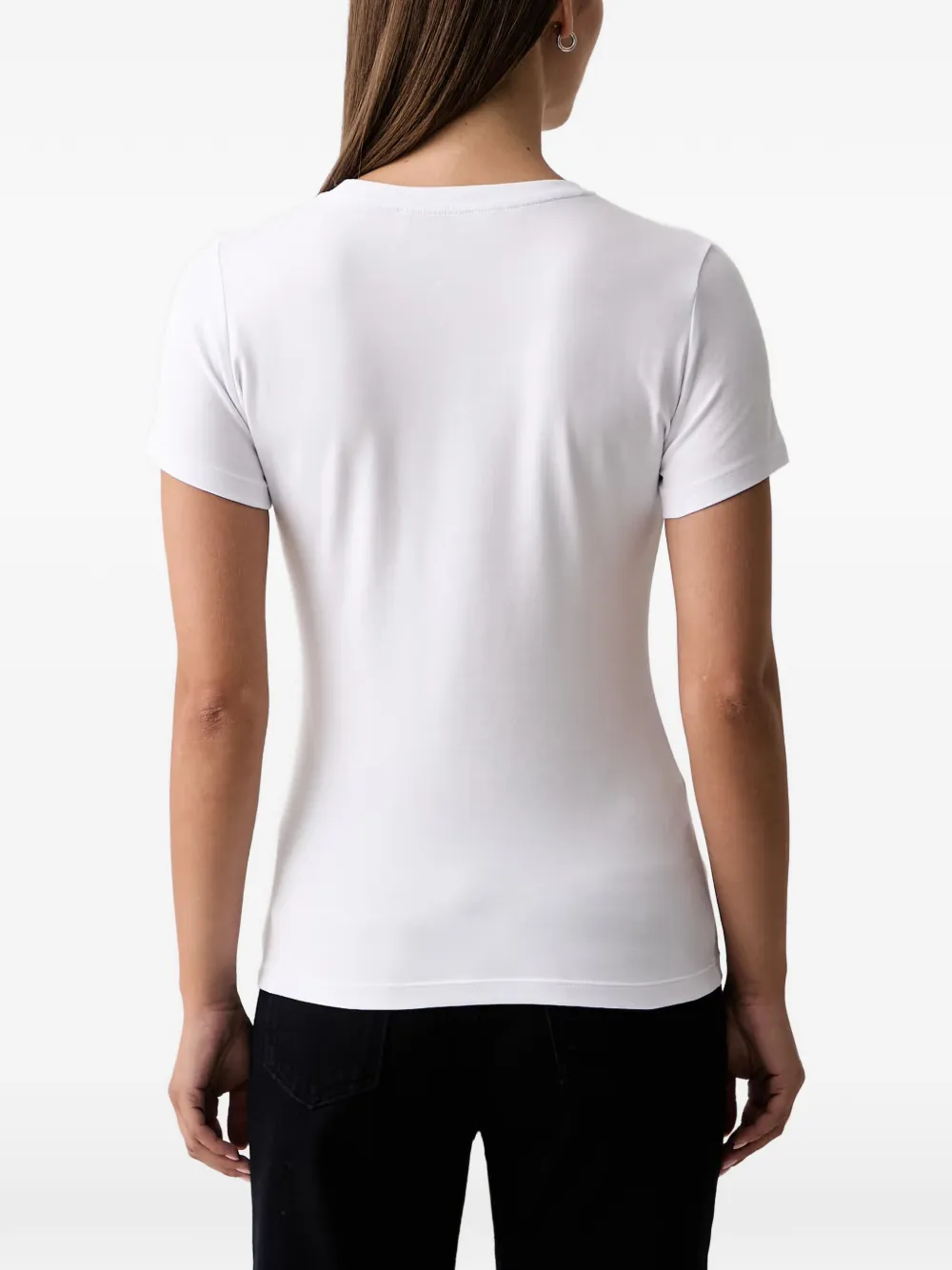 Trussardi T-shirt met geborduurd logo Wit