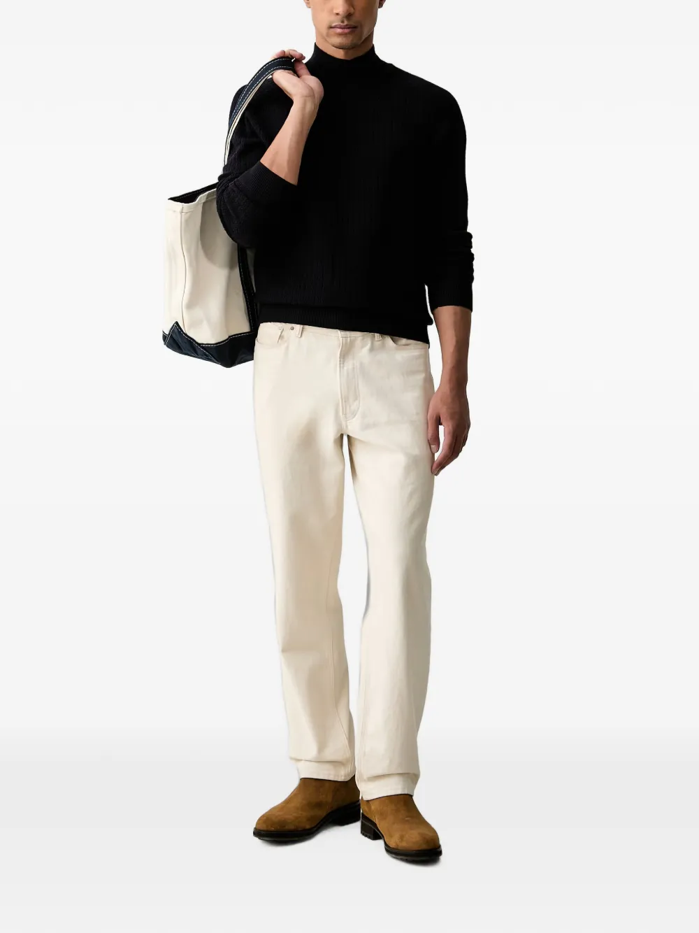 Trussardi Ribgebreide trui Blauw