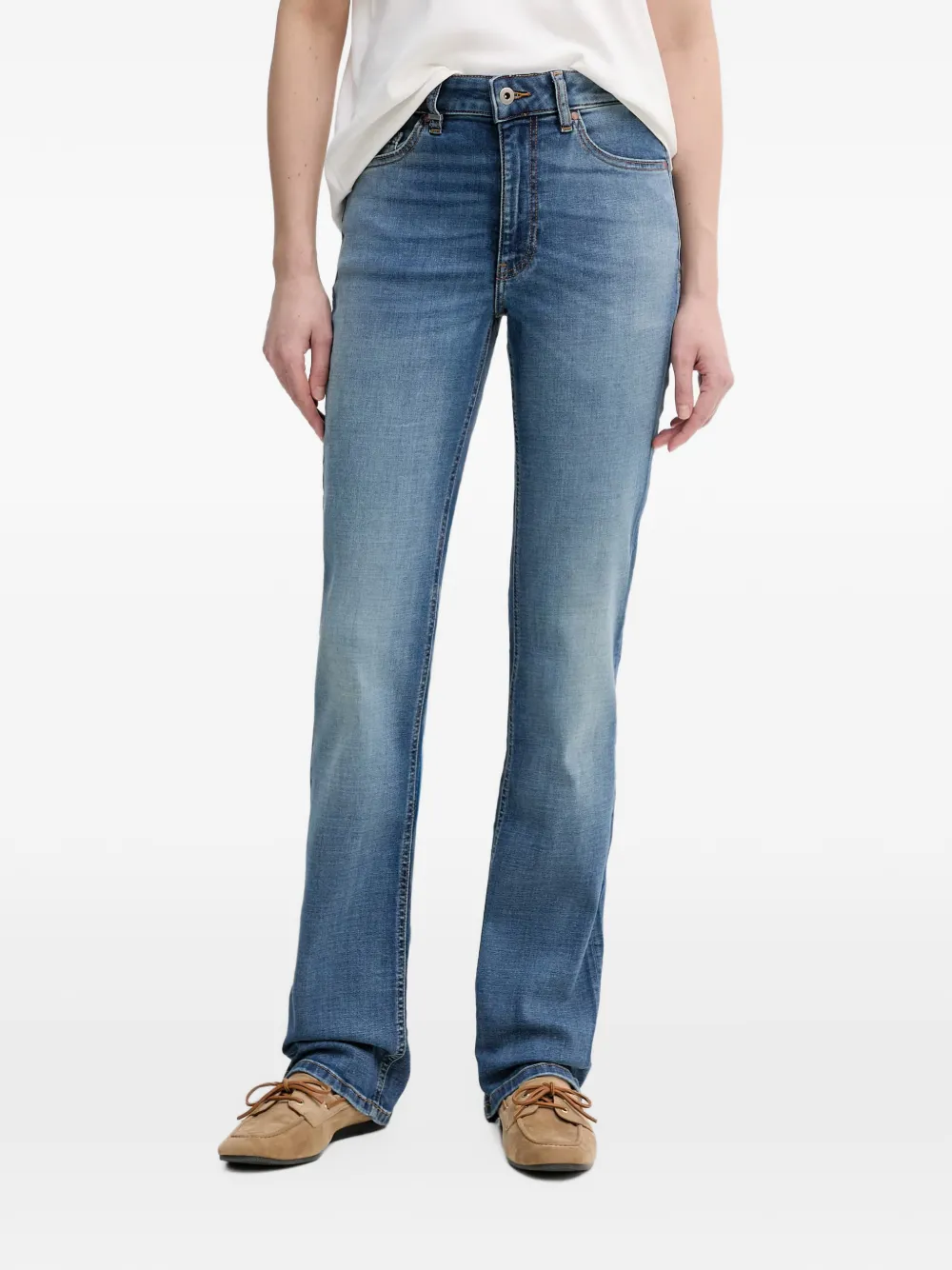 Benetton faded bootcut jeans - Blau