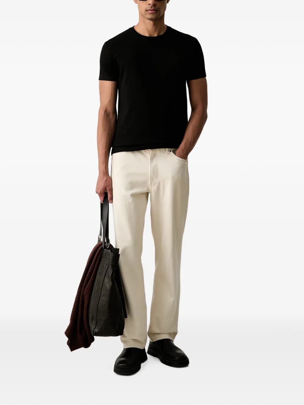 Trussardi T-shirt met geborduurd logo Zwart