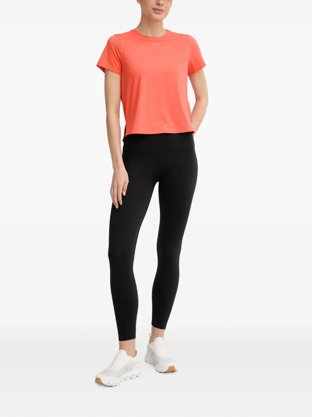 Under Armour Velociti Pro T-shirt met geperforeerde details en logoprint Oranje