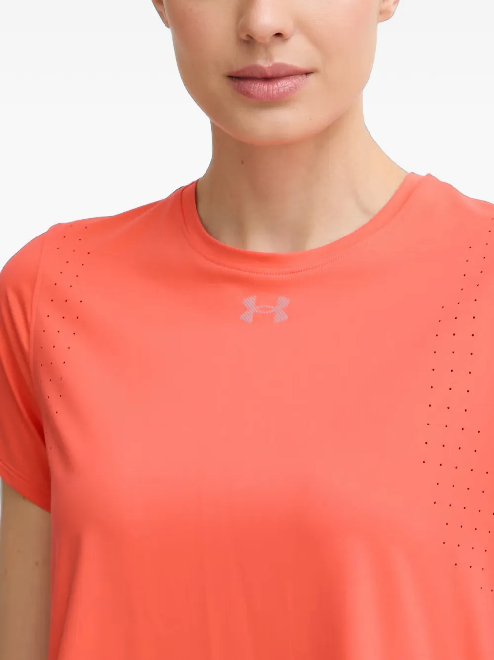 Under Armour Velociti Pro T-shirt met geperforeerde details en logoprint Oranje