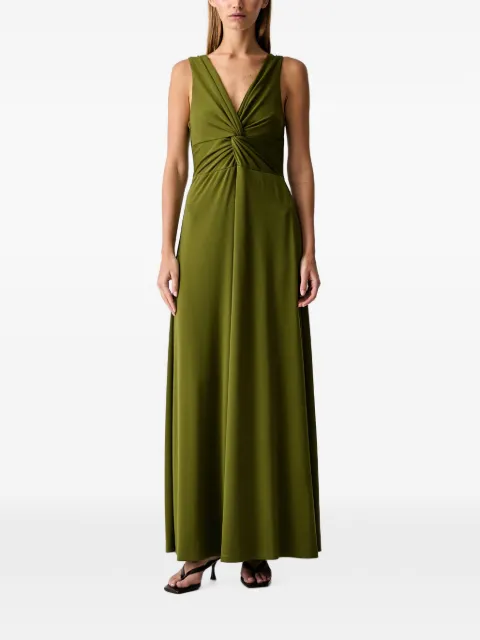 VICOLO twist-detail V-neck maxi dress