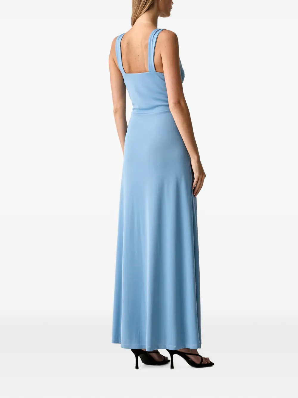 VICOLO maxi-jurk met zijsplit en gedraaid detail Blauw