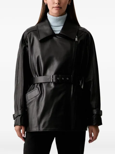 Trussardi leather biker jacket