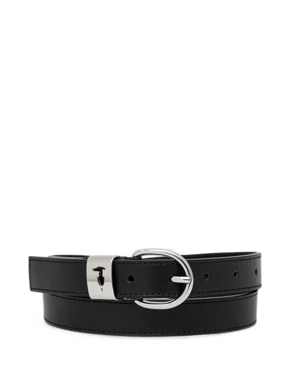 Trussardi leather buckle belt - Nero