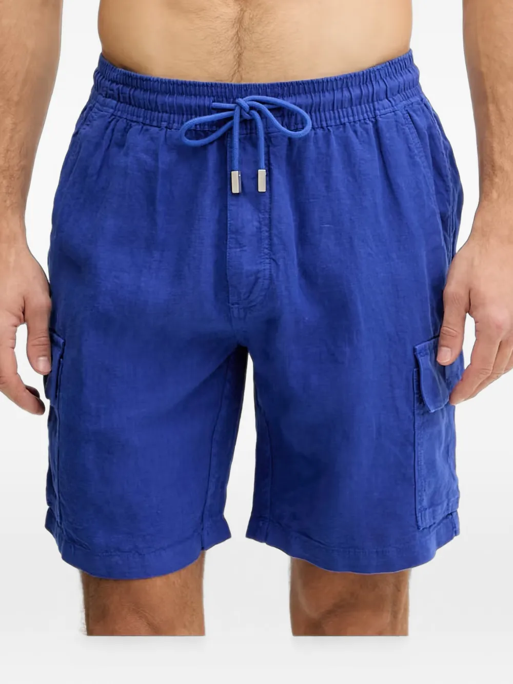 Vilebrequin linen cargo shorts - Blu