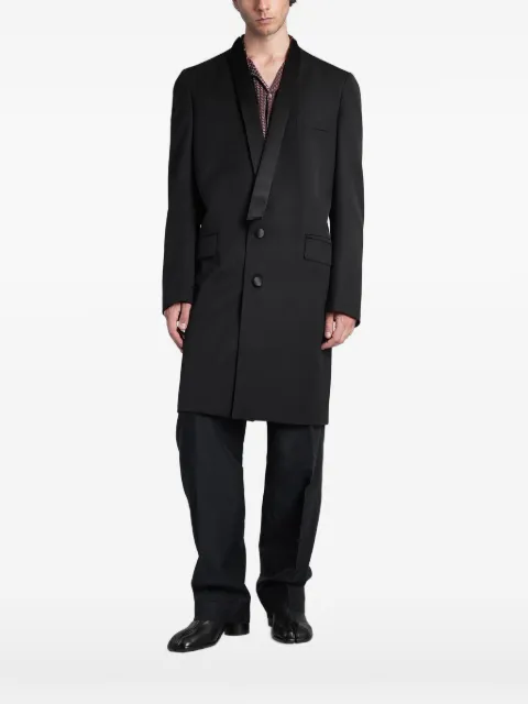 Maison Margiela Four-Stitch satin-lapel coat