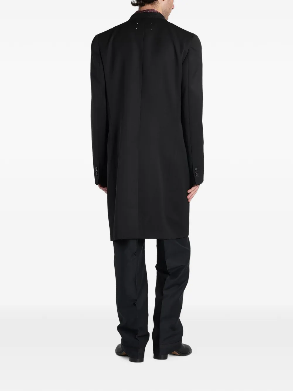 Maison Margiela Jas met satijnen revers en stiksels Zwart