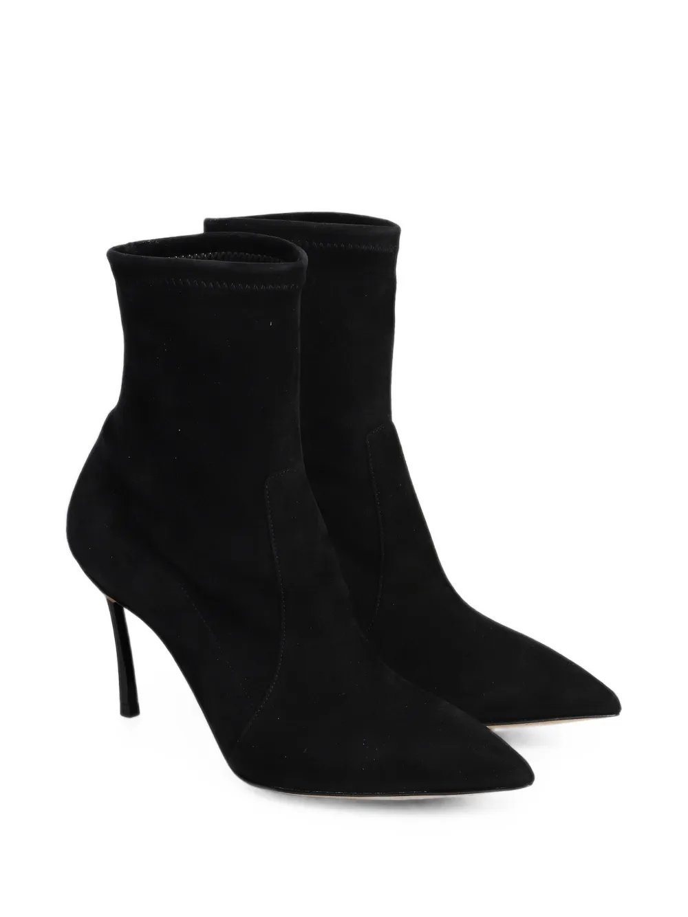 Casadei pointed-toe ankle boots Zwart