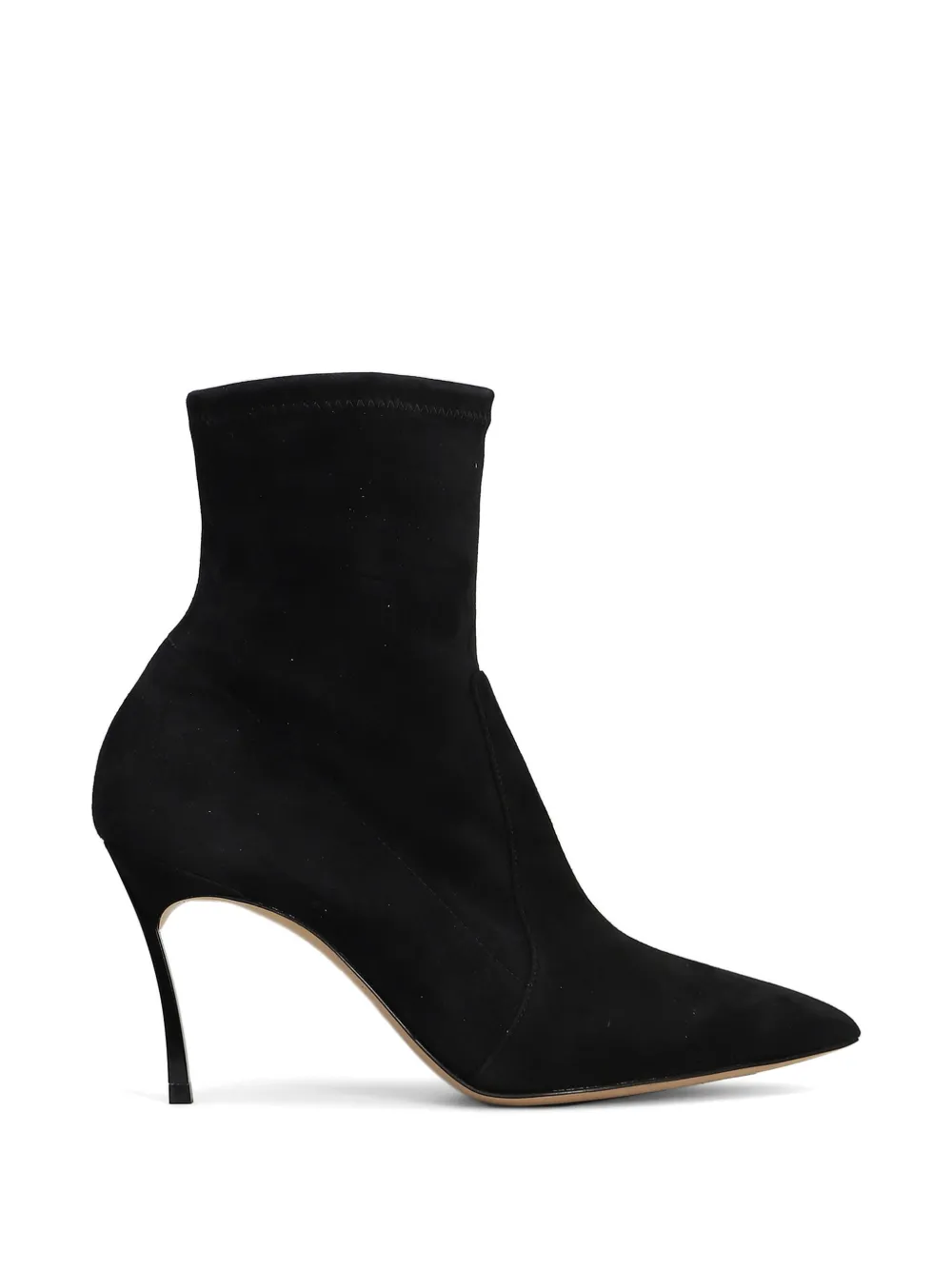 Casadei pointed-toe ankle boots Zwart