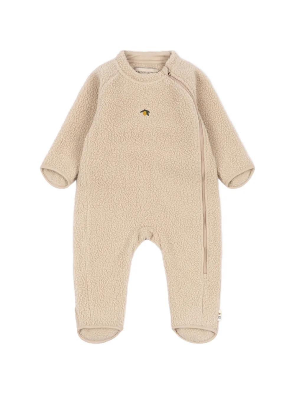 Konges Sløjd Safa Onesie fleece-texture embroidered rompers - Toni neutri