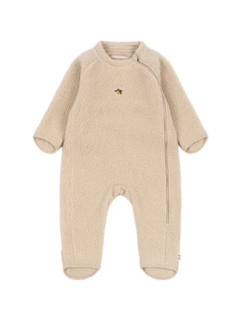 Konges Sløjd Safa Onesie fleece-texture embroidered rompers