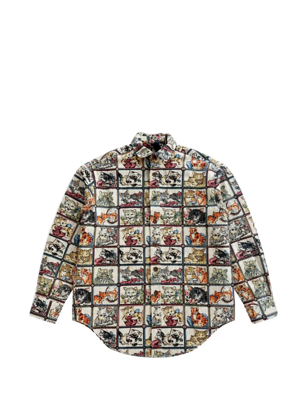 Ka Wa Key Cat Heaven tapestry shirt - Nude