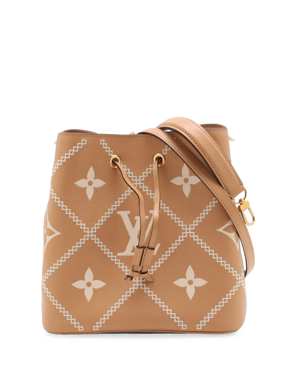 Louis Vuitton Pre-Owned 2021-2026 Giant Bicolor Empreinte Neonoe MM Beuteltasche mit Monogramm - Nude