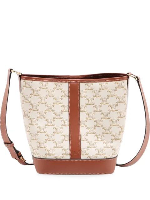 Celine Pre-Owned 2018-2026 スモール トリオンフ コーテッドキャンバス バケットバッグ