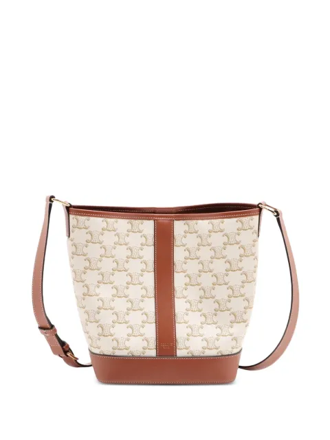 Celine Pre-Owned 2018-2026 Small Triomphe Coated Canvas bucket bag