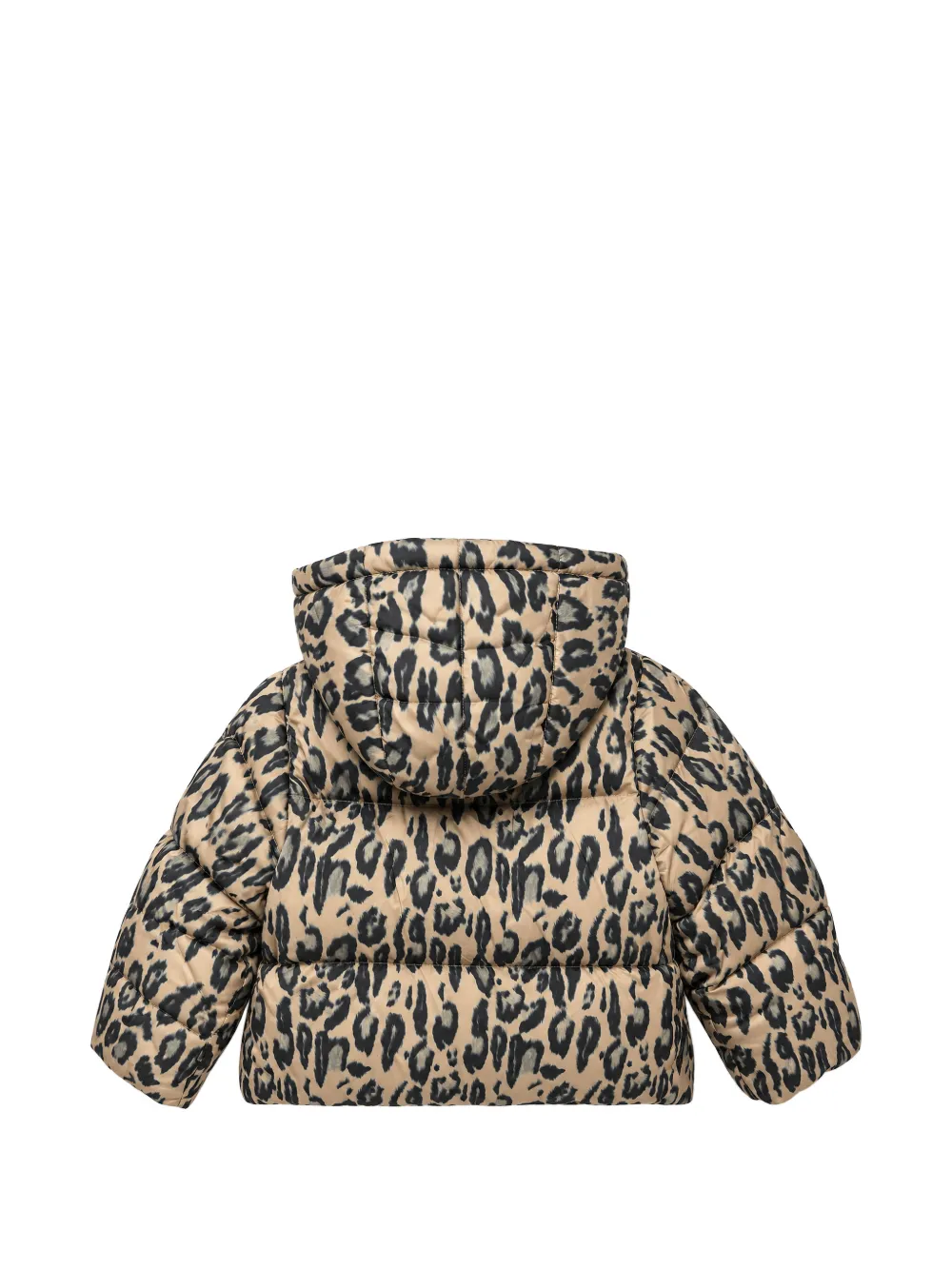 Stella McCartney Kids Gewatteerd jack met luipaard-print Bruin