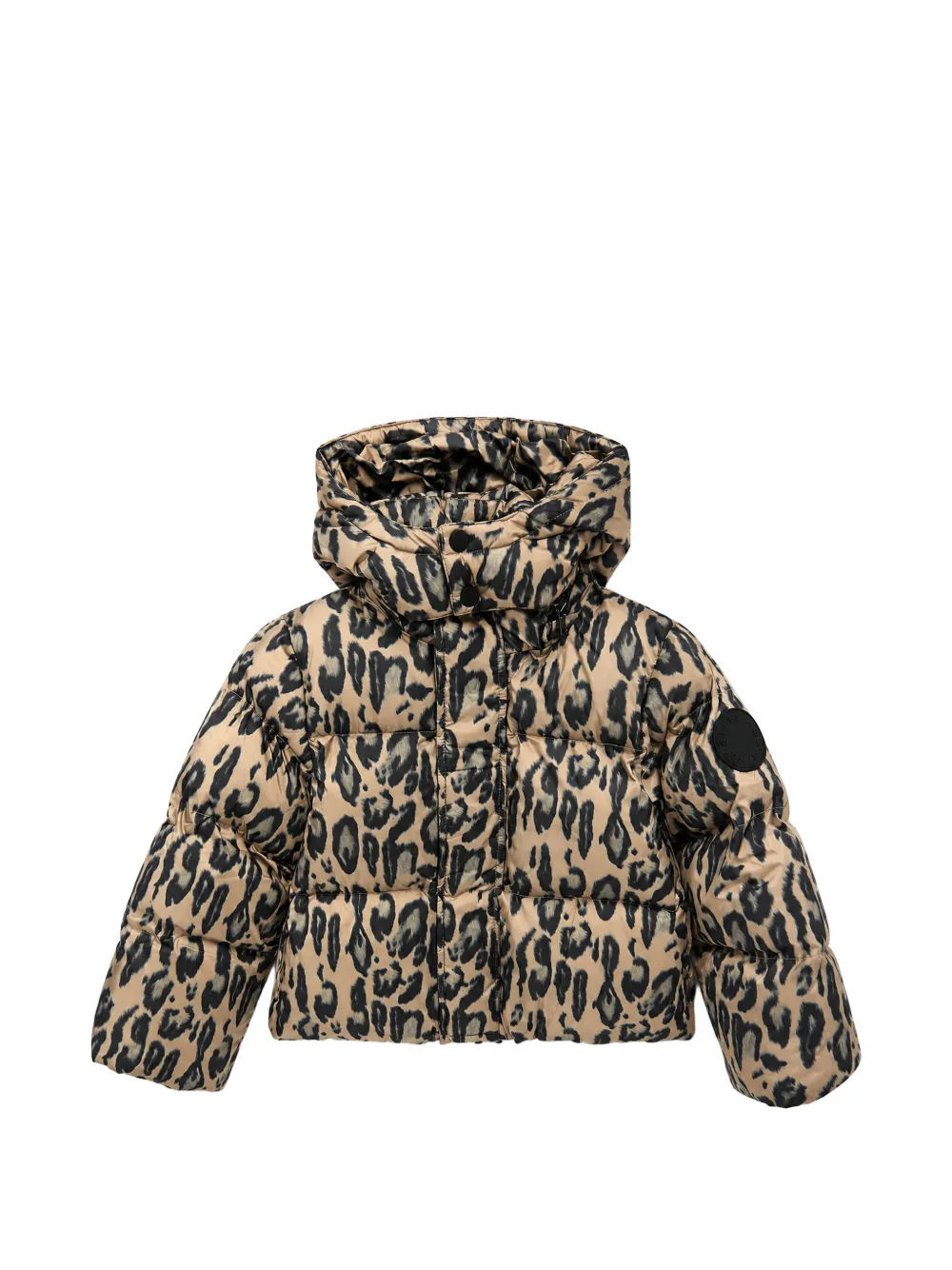 Stella McCartney Kids leopard-print padded jacket - Marrone