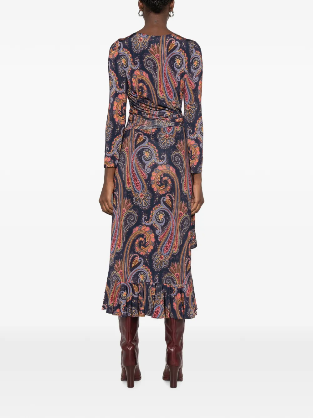 ETRO Jurk met paisley-print Blauw