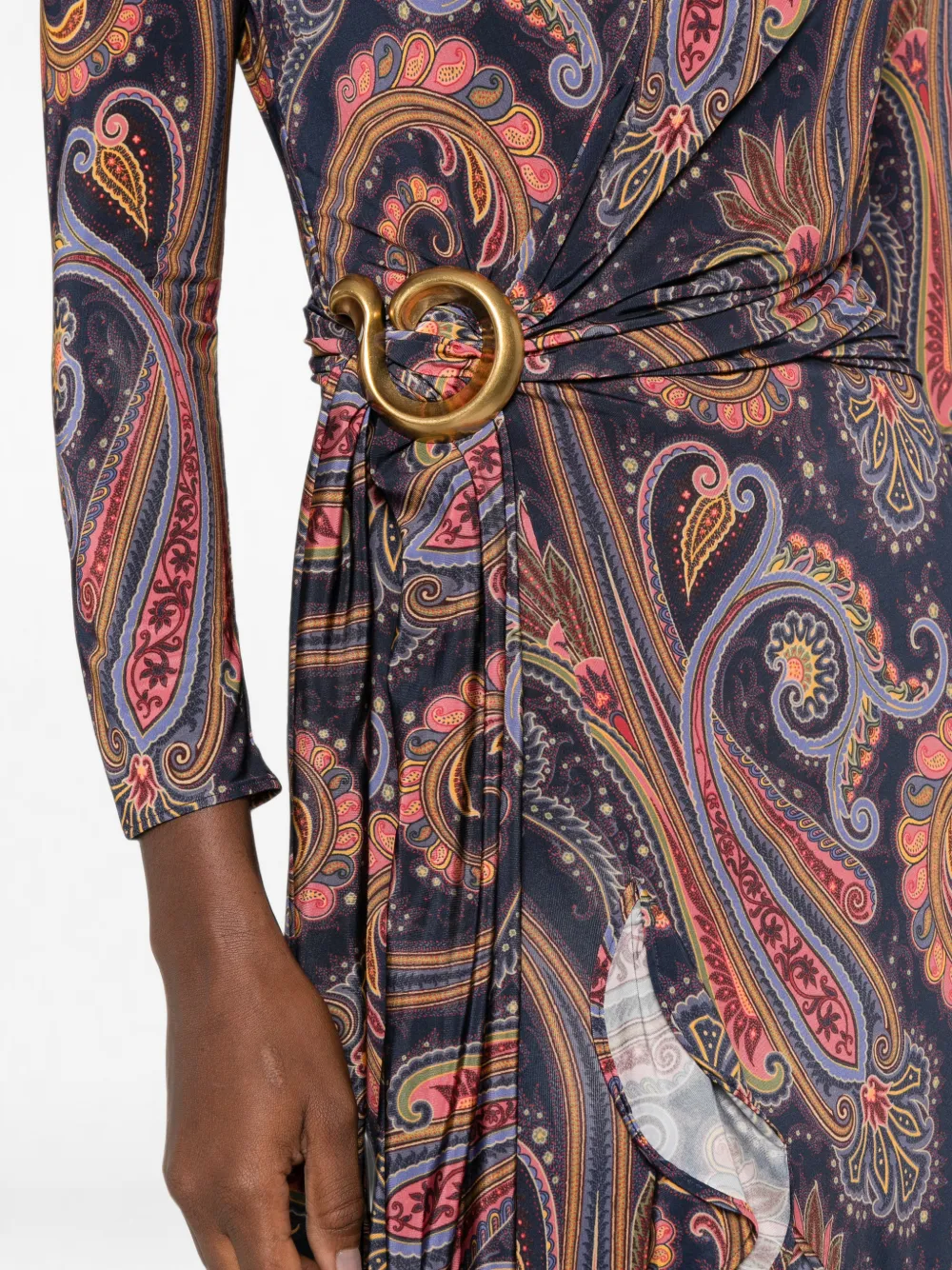 ETRO Jurk met paisley-print Blauw