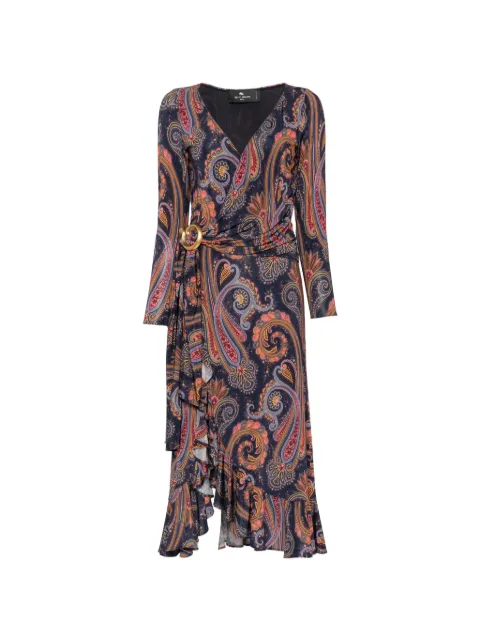 ETRO paisley-print ruffled dress