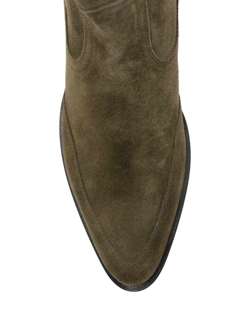 ETRO pointed-toe logo-plaque boots Groen