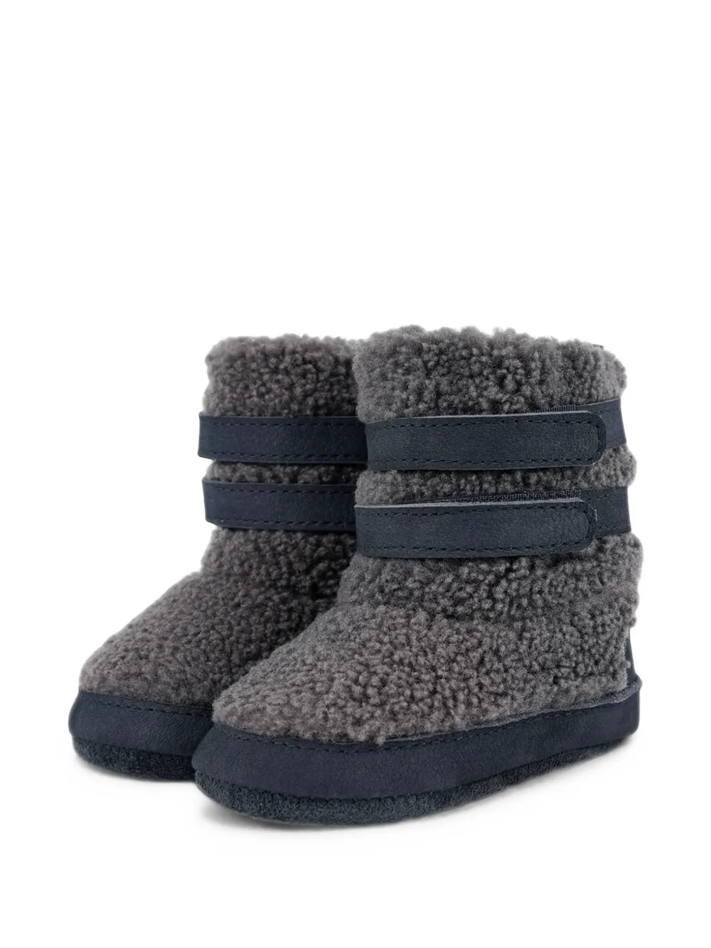Donsje Babies' Larisso Touch-strap Ankle Boots In Gray