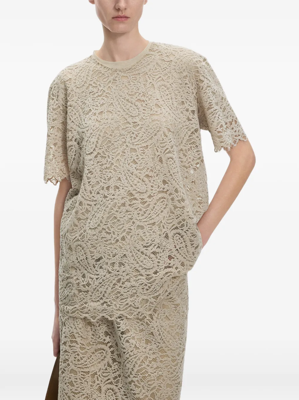JNBY T-shirt met korte mouwen Beige