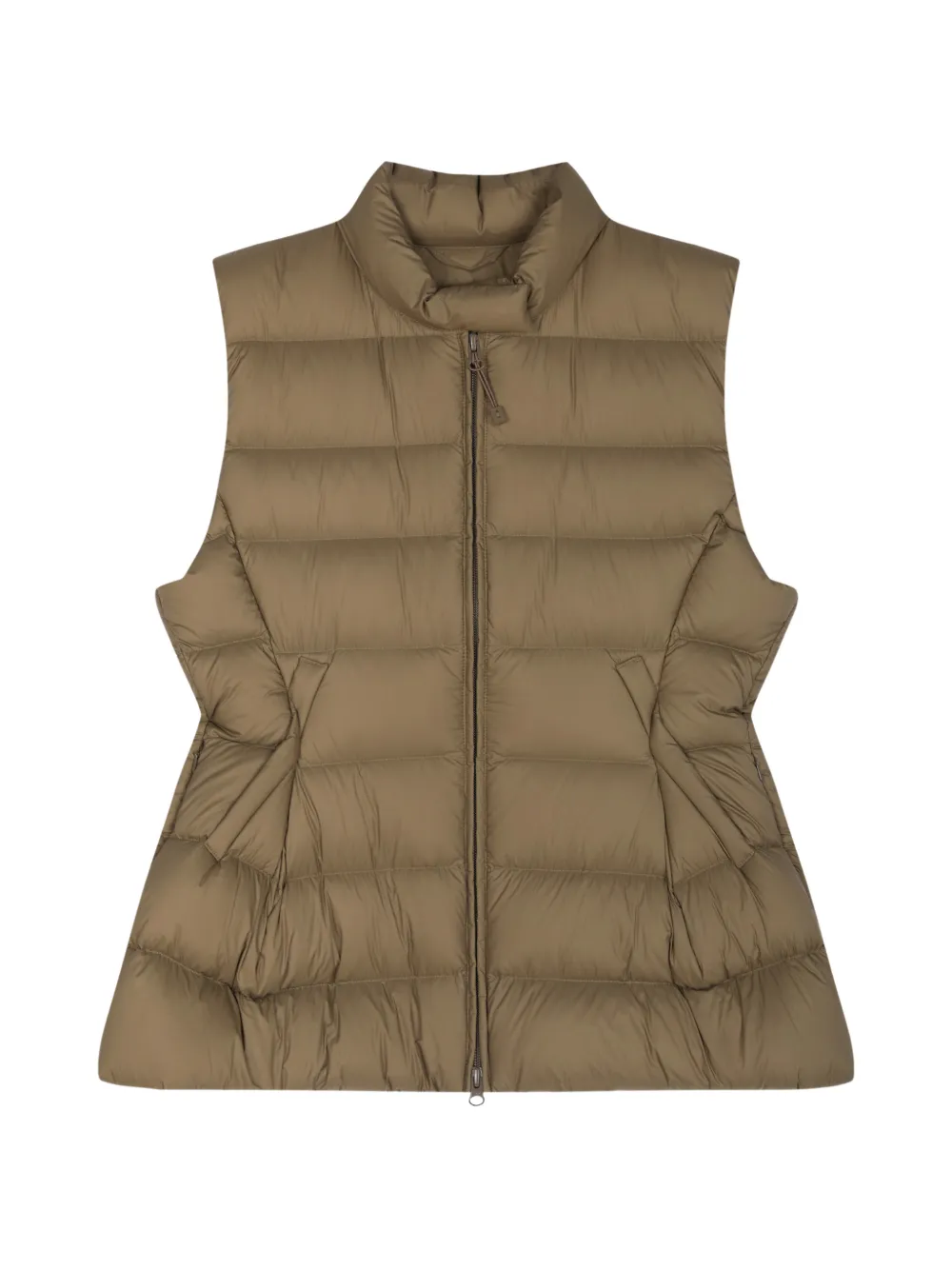Jnby Quilted High-neck Gilet In Grün