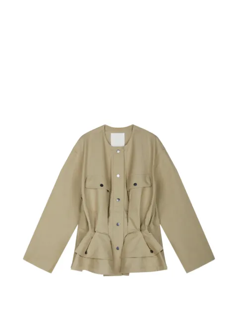 JNBY veste en coton à taille drapée