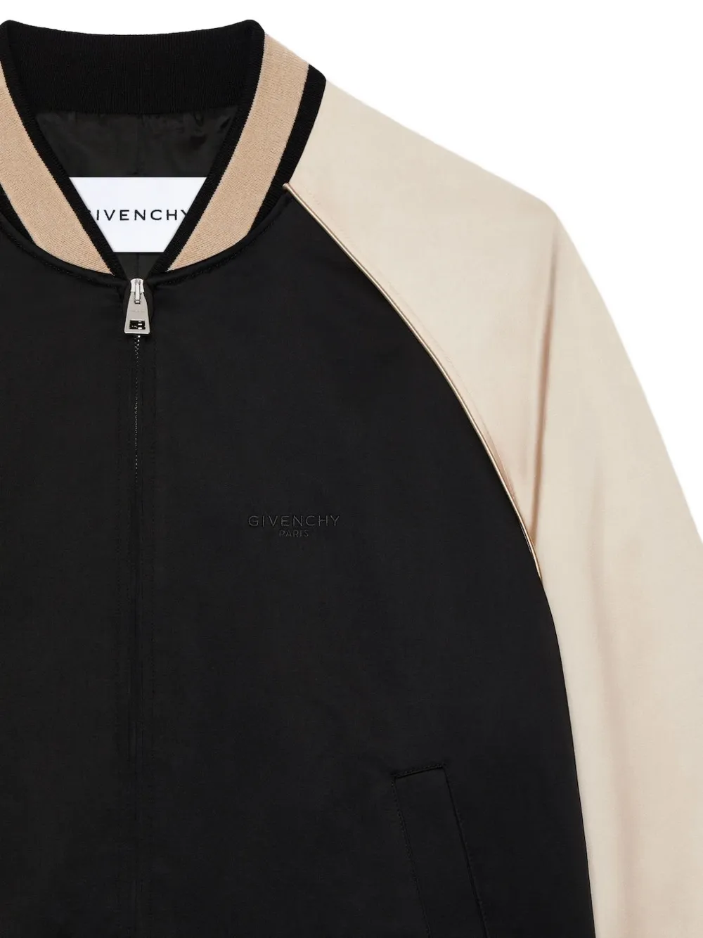 Givenchy logo-embroidered bomber jacket Zwart