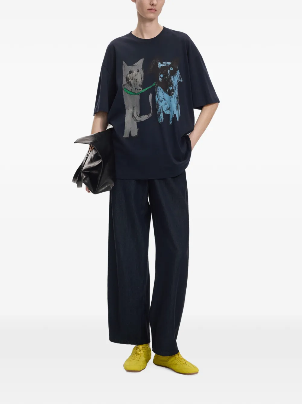 JNBY Jeans met elastische tailleband Blauw