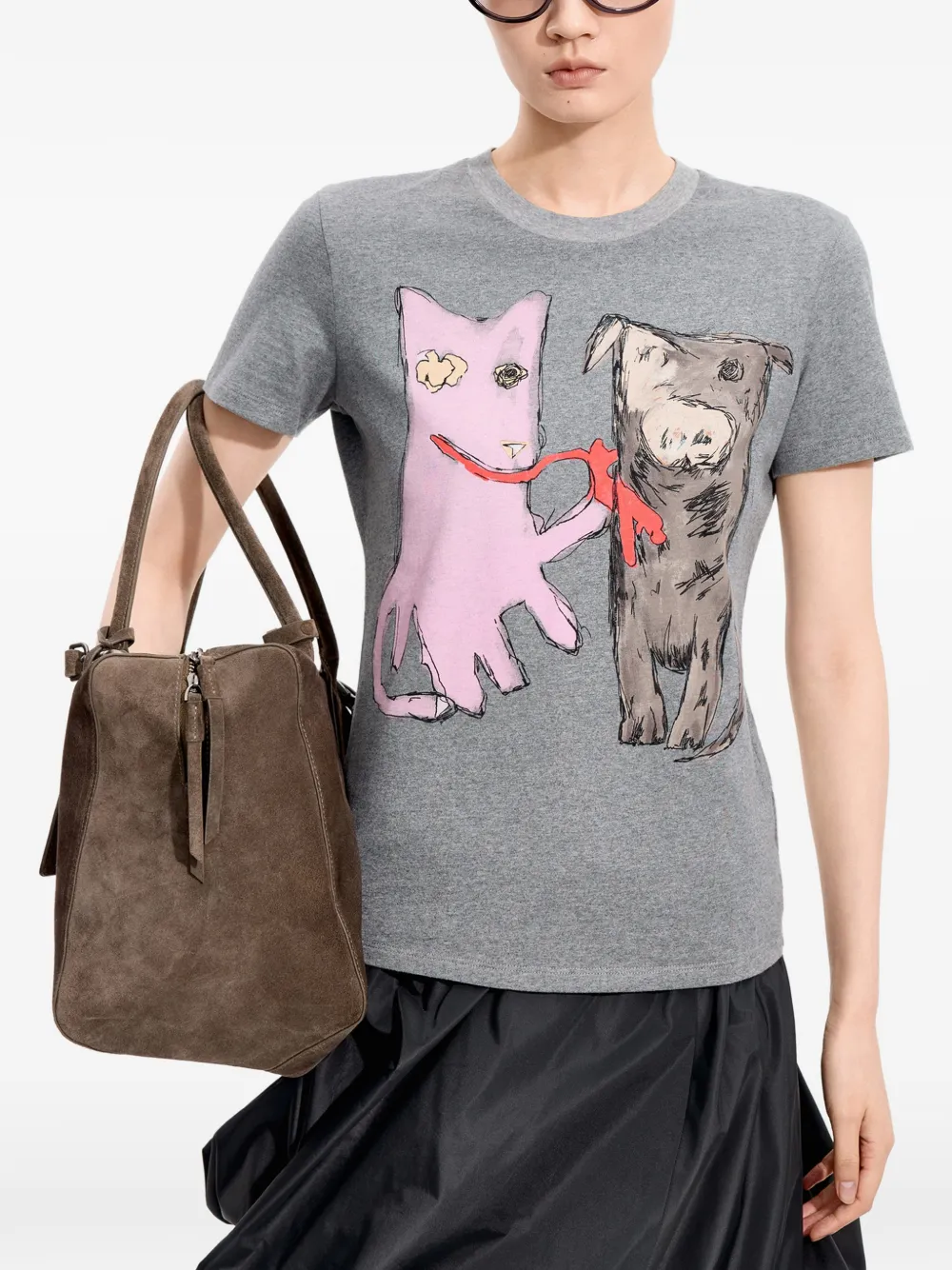 Jnby Graphic-print T-shirt In Grey