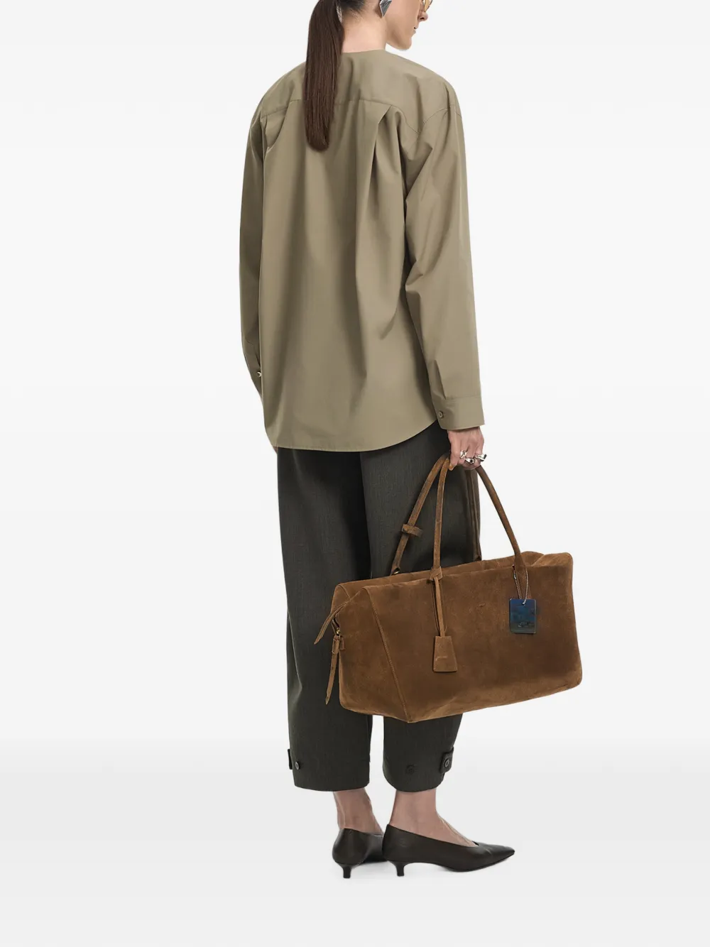 JNBY Gedrapeerde blouse met trekkoordtaille Grijs