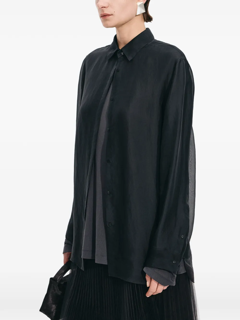 JNBY Organza blouse Zwart