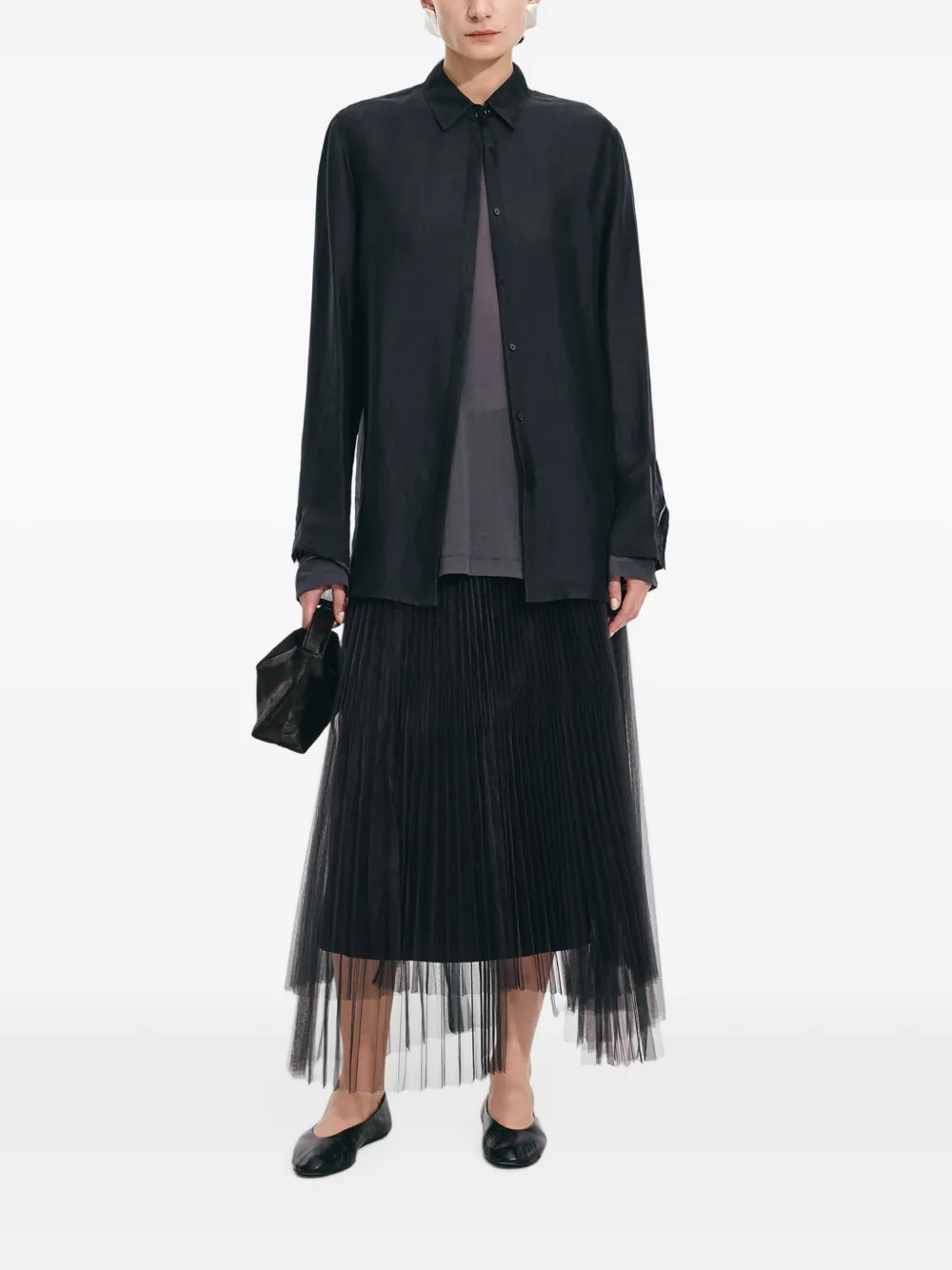 JNBY Organza blouse Zwart