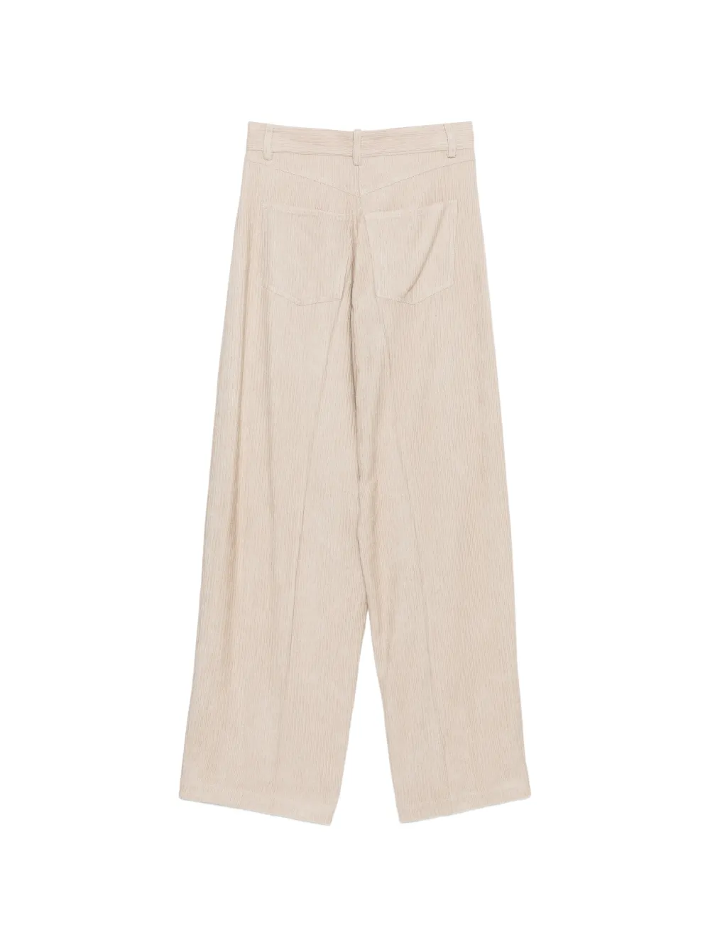 Alysi Ribfluwelen broek met vijf zakken Beige