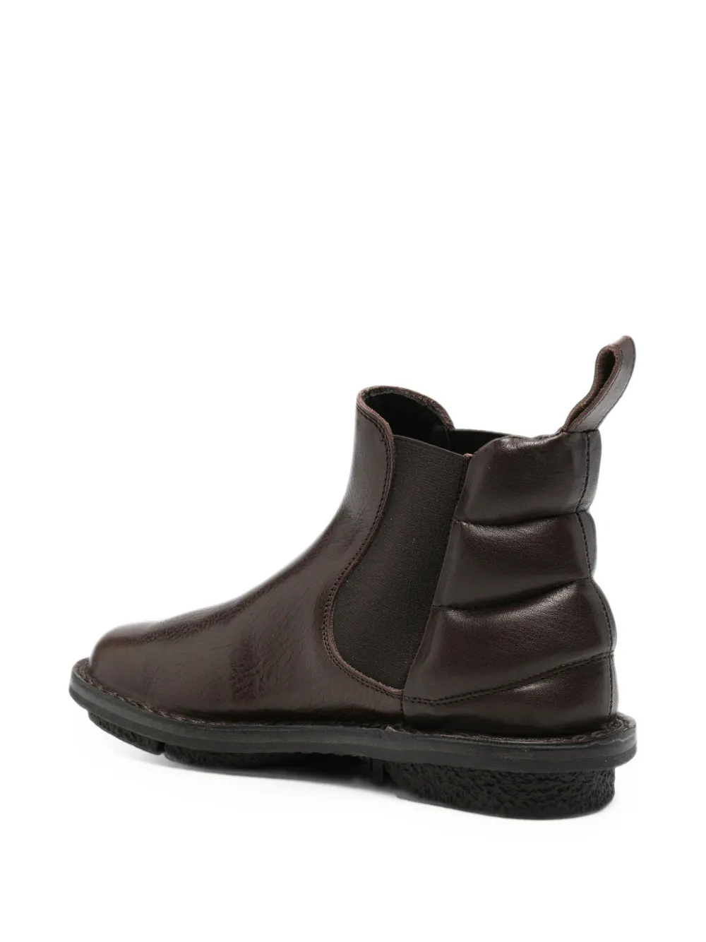 Trippen quilted-panel leather ankle boots Bruin