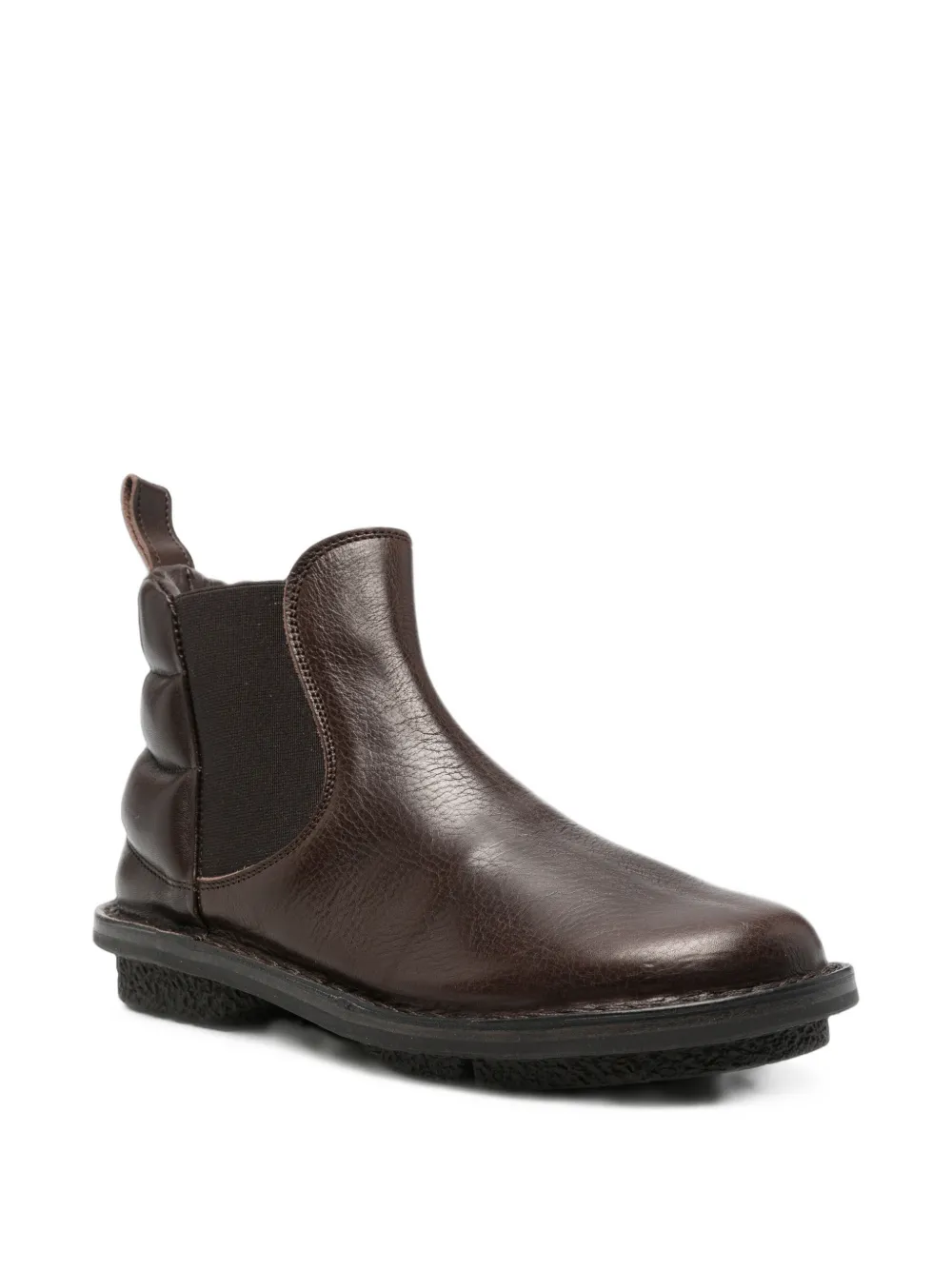 Trippen quilted-panel leather ankle boots Bruin