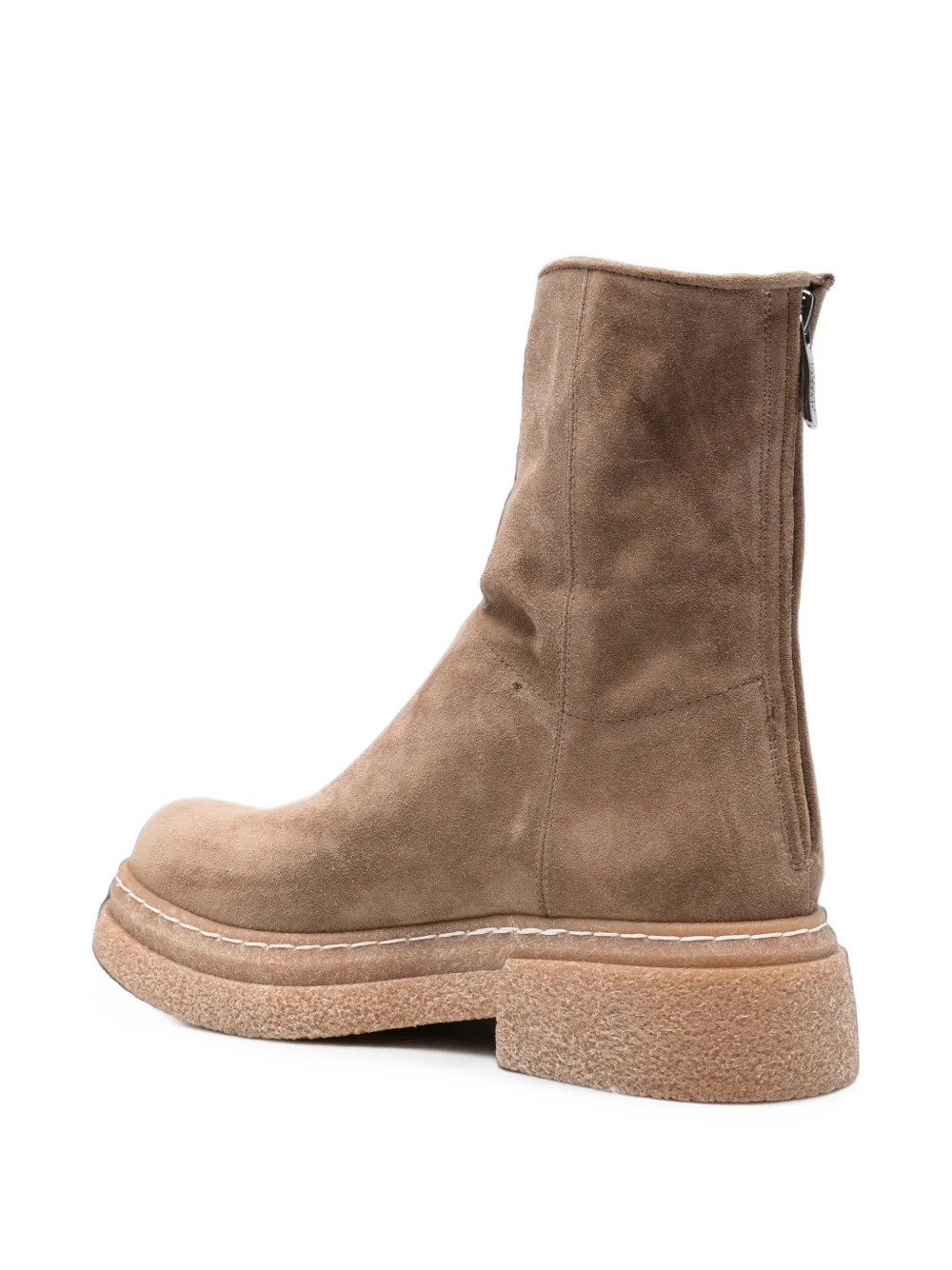 Alberto Fasciani Gill suede chunky-sole ankle boots Beige