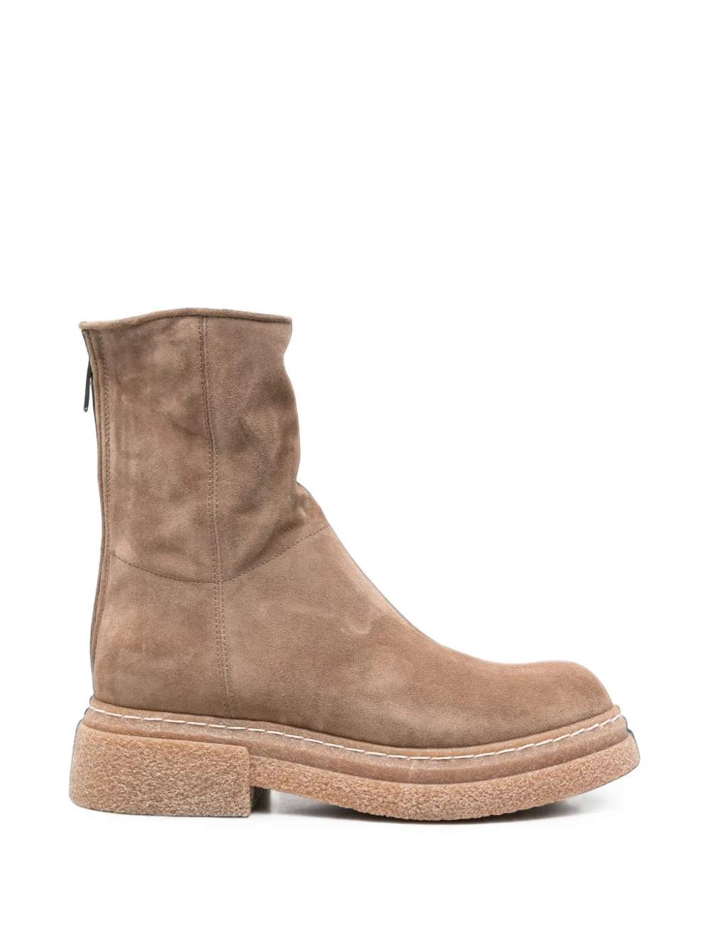 Alberto Fasciani Gill suede chunky-sole ankle boots Beige