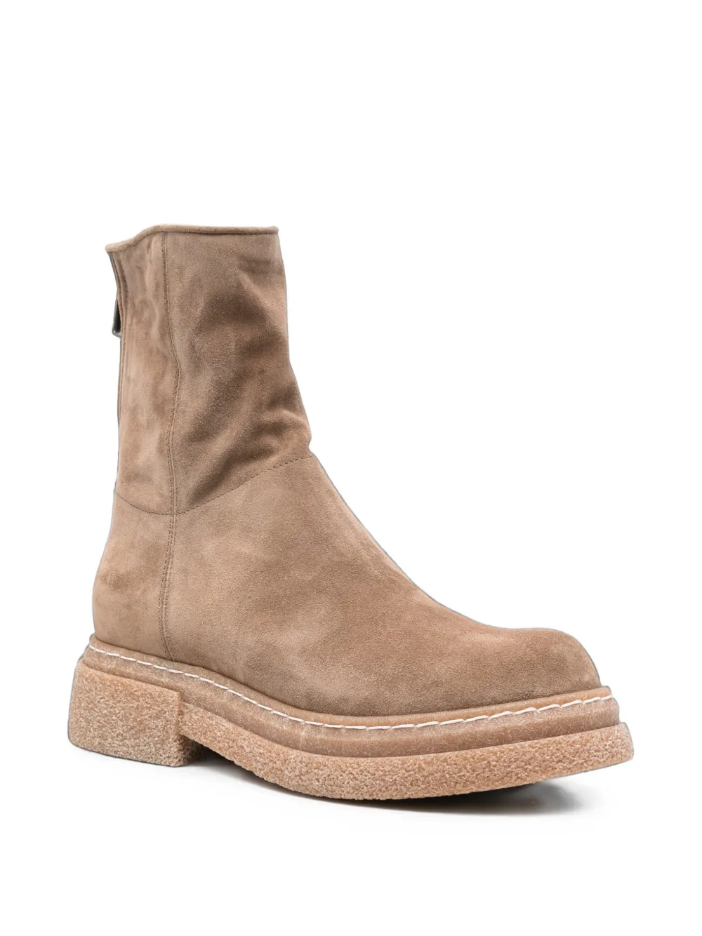Alberto Fasciani Gill suede chunky-sole ankle boots Beige