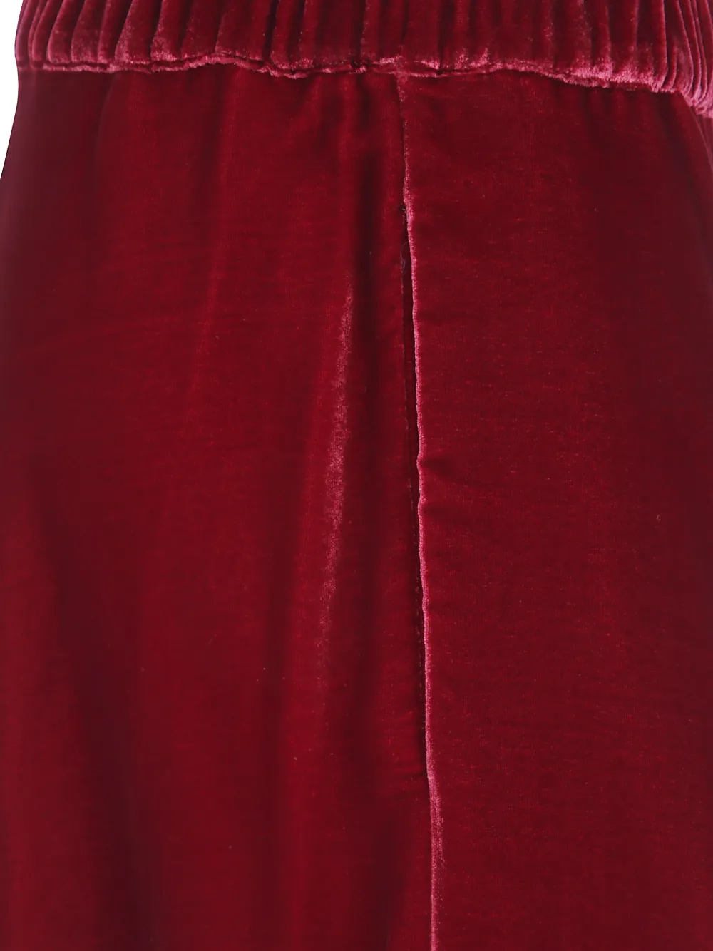 ASPESI Maxi-plooirok met fluwelen effect Rood