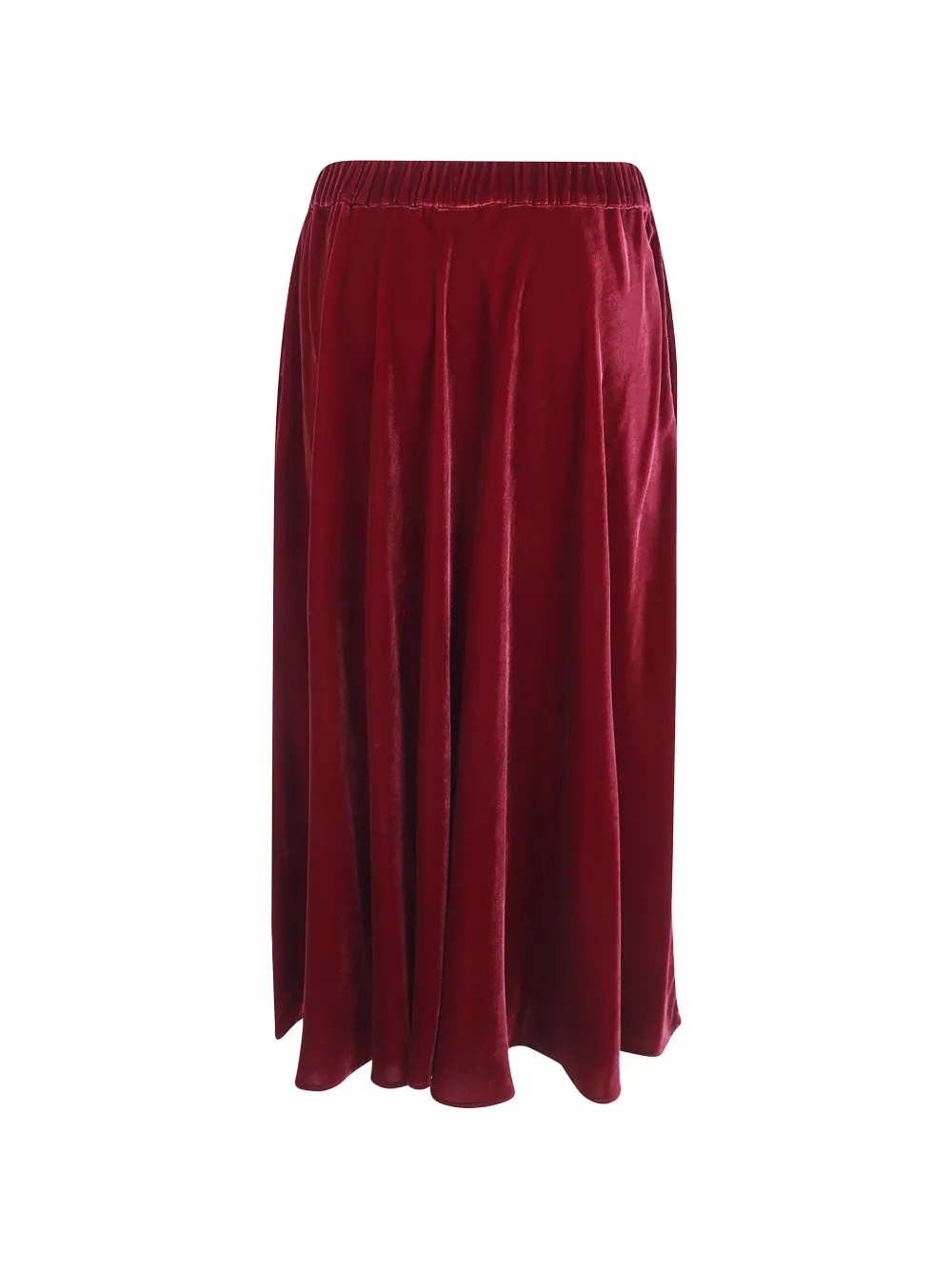 ASPESI Maxi-plooirok met fluwelen effect Rood