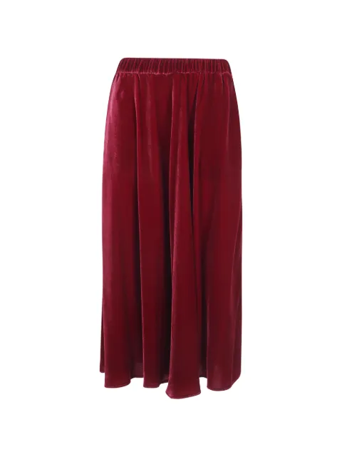 ASPESI velvet-effect pleated maxi skirt