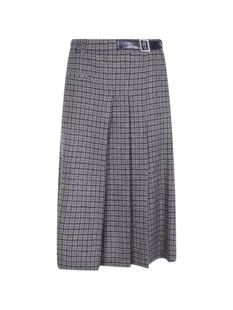 Seventy check pleated skirt