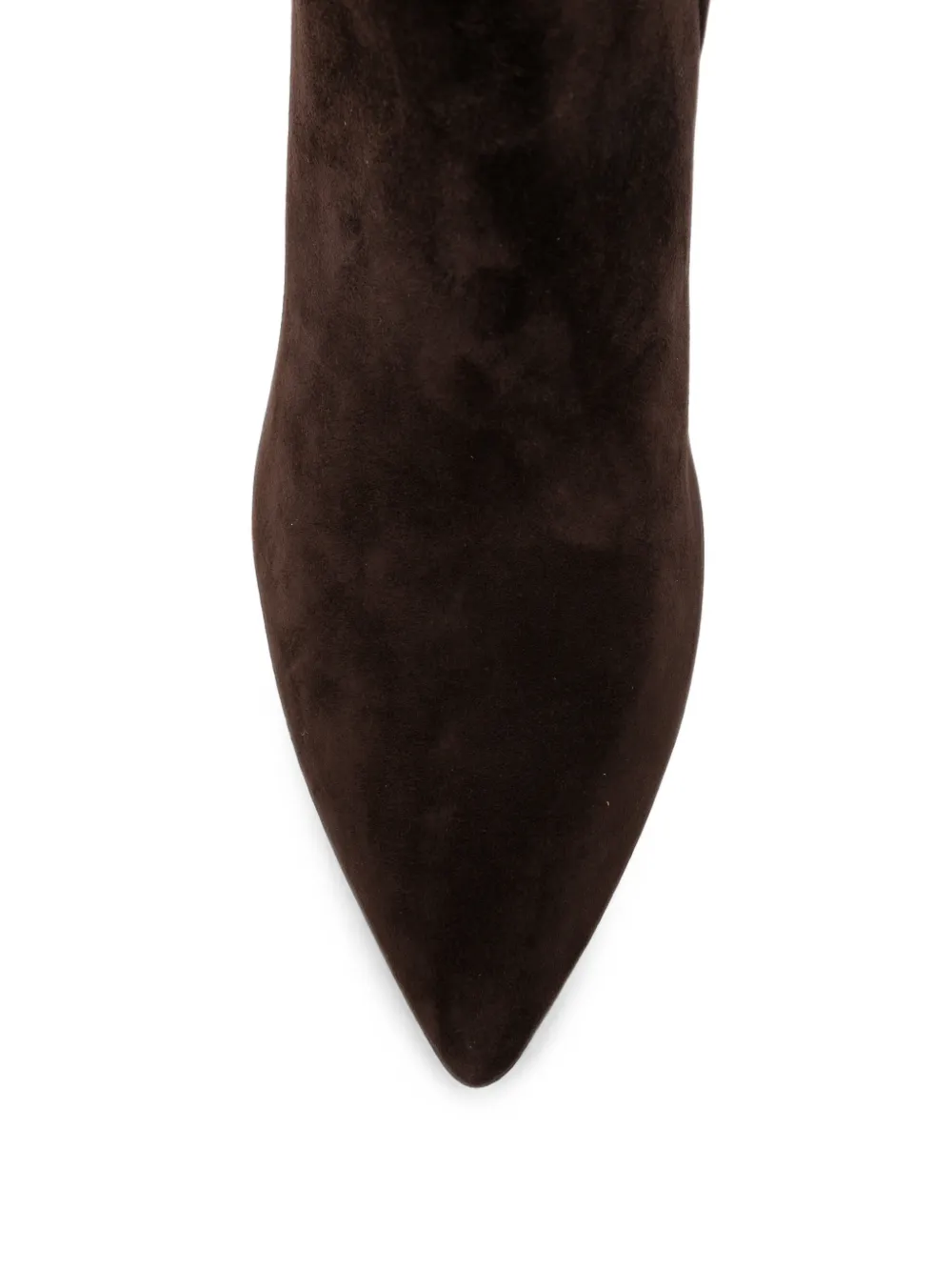 TWINSET suede pointed-toe ankle boots Bruin